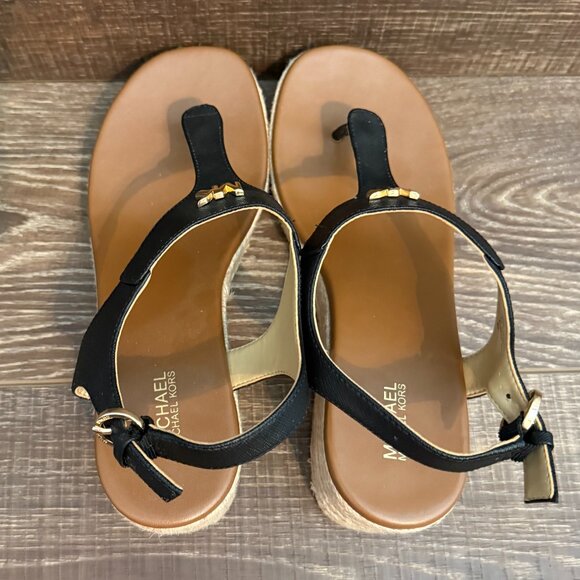 Michael Kors T-Strap Wedge Sandal - Size 8 - Picture 10 of 15